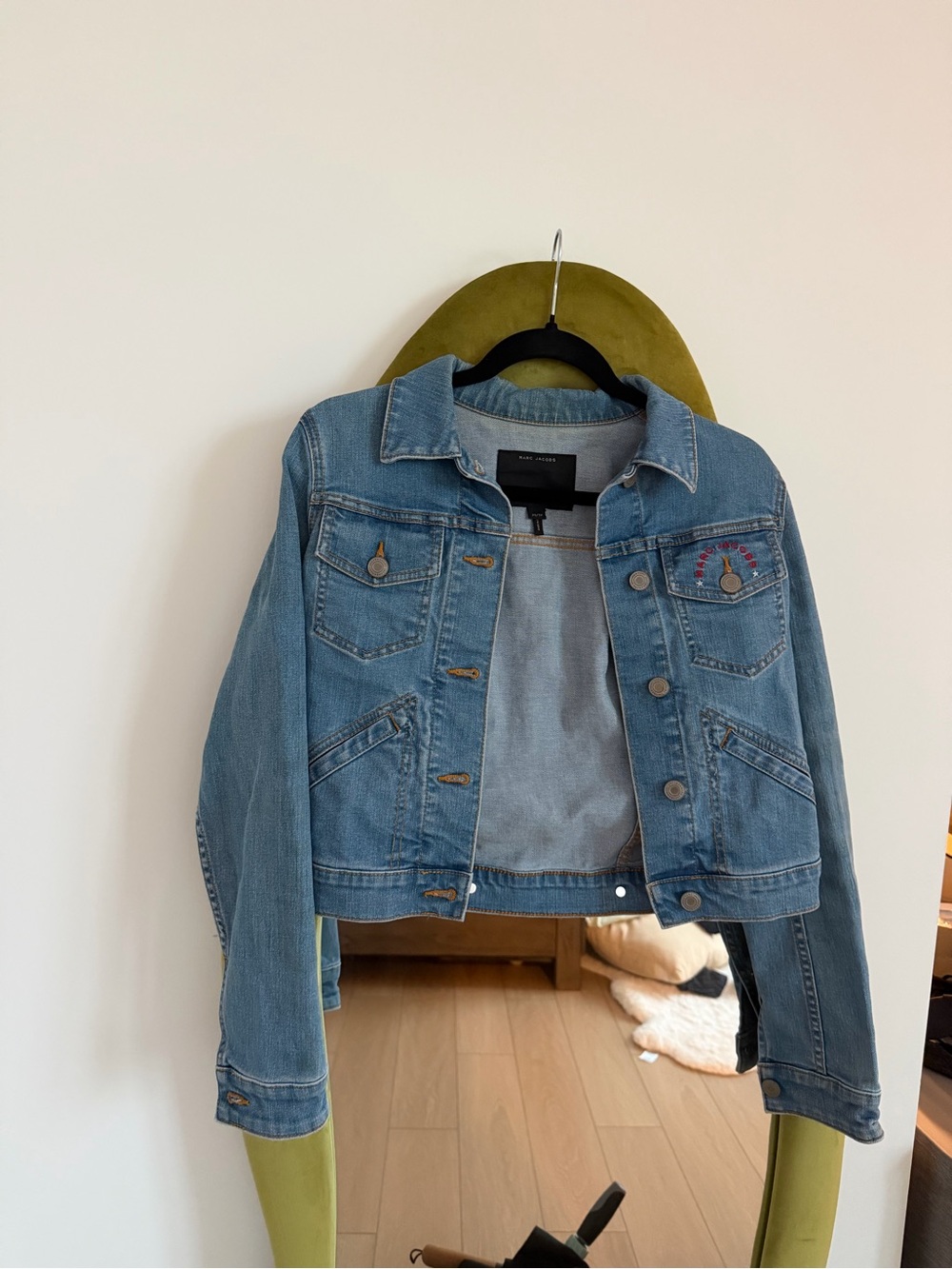 Marc Jacobs Light Blue Denim Cropped Jean Jacket